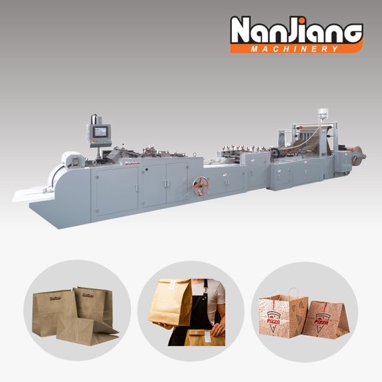 HD-550 Máquina para fabricar bolsas de papel de fondo cuadrado alimentadas por rollo